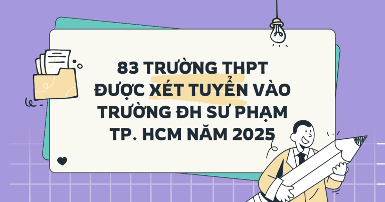 83 trường THPT được xét tuyển vào trường ĐH Sư phạm TP. HCM năm 2025