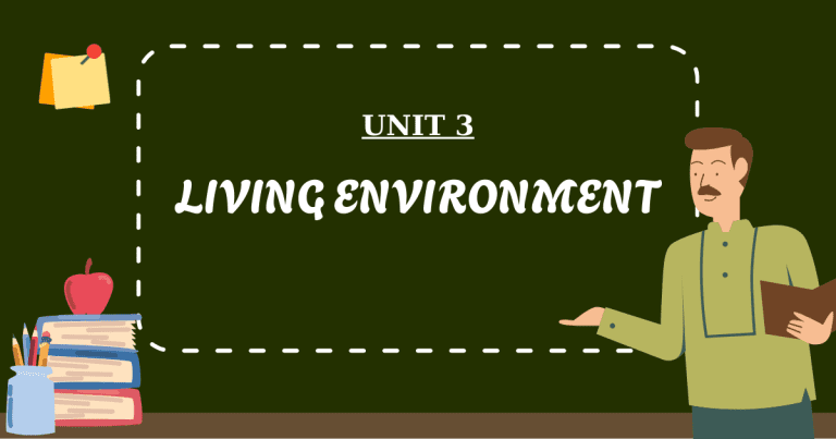 UNIT 3: LIVING ENVIRONMENT